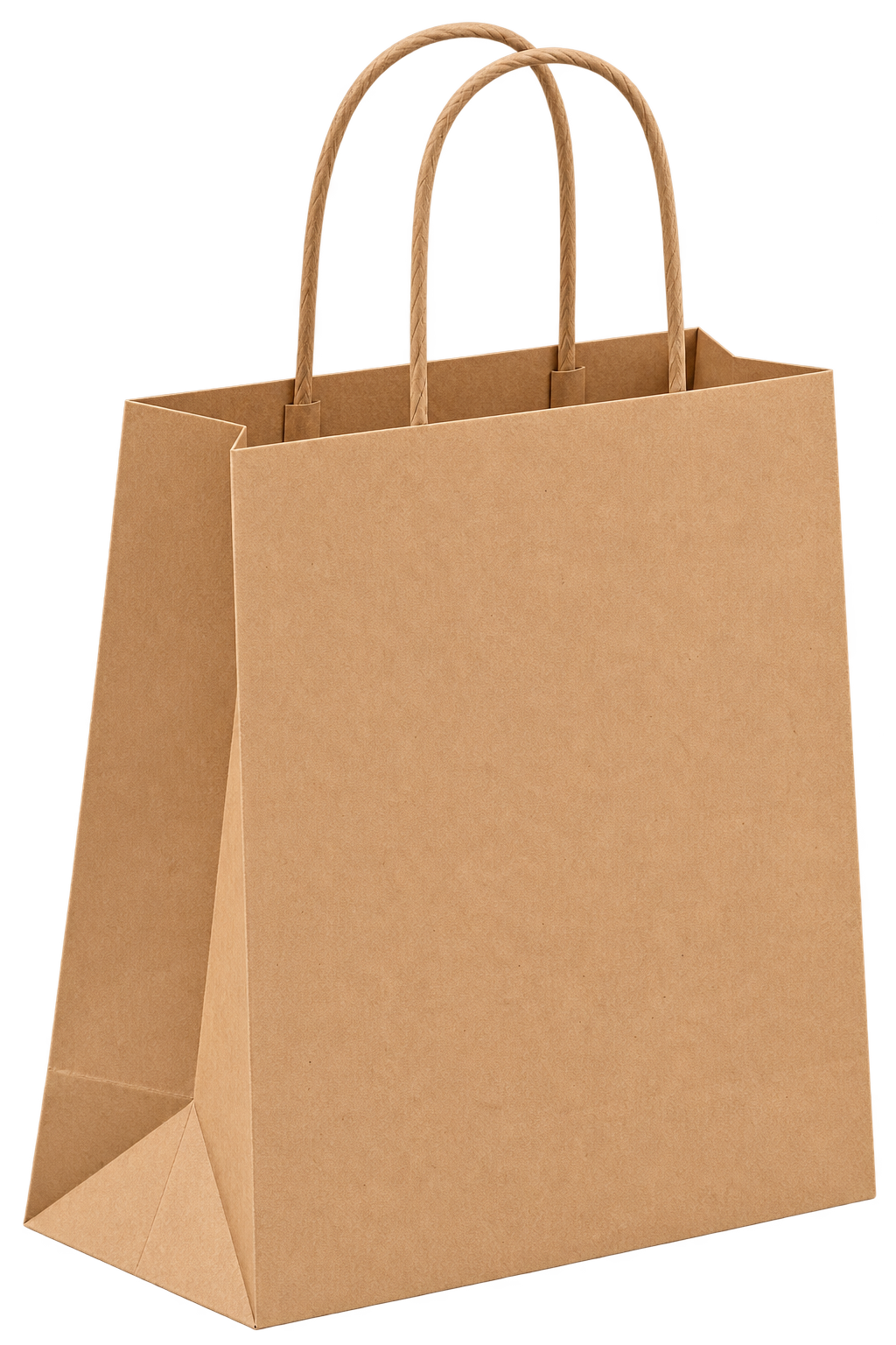 Kraft Paper Shopping Bag with Twisted Handles — Custom GSM & Size