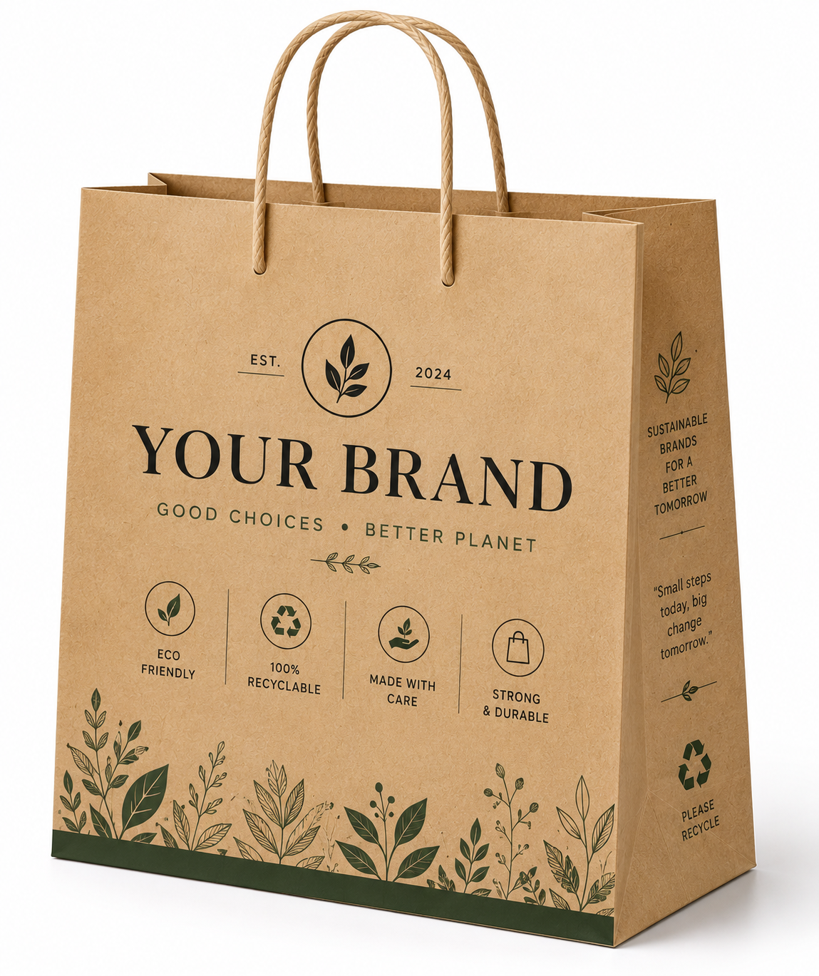 Printed Kraft Paper Brand Bag