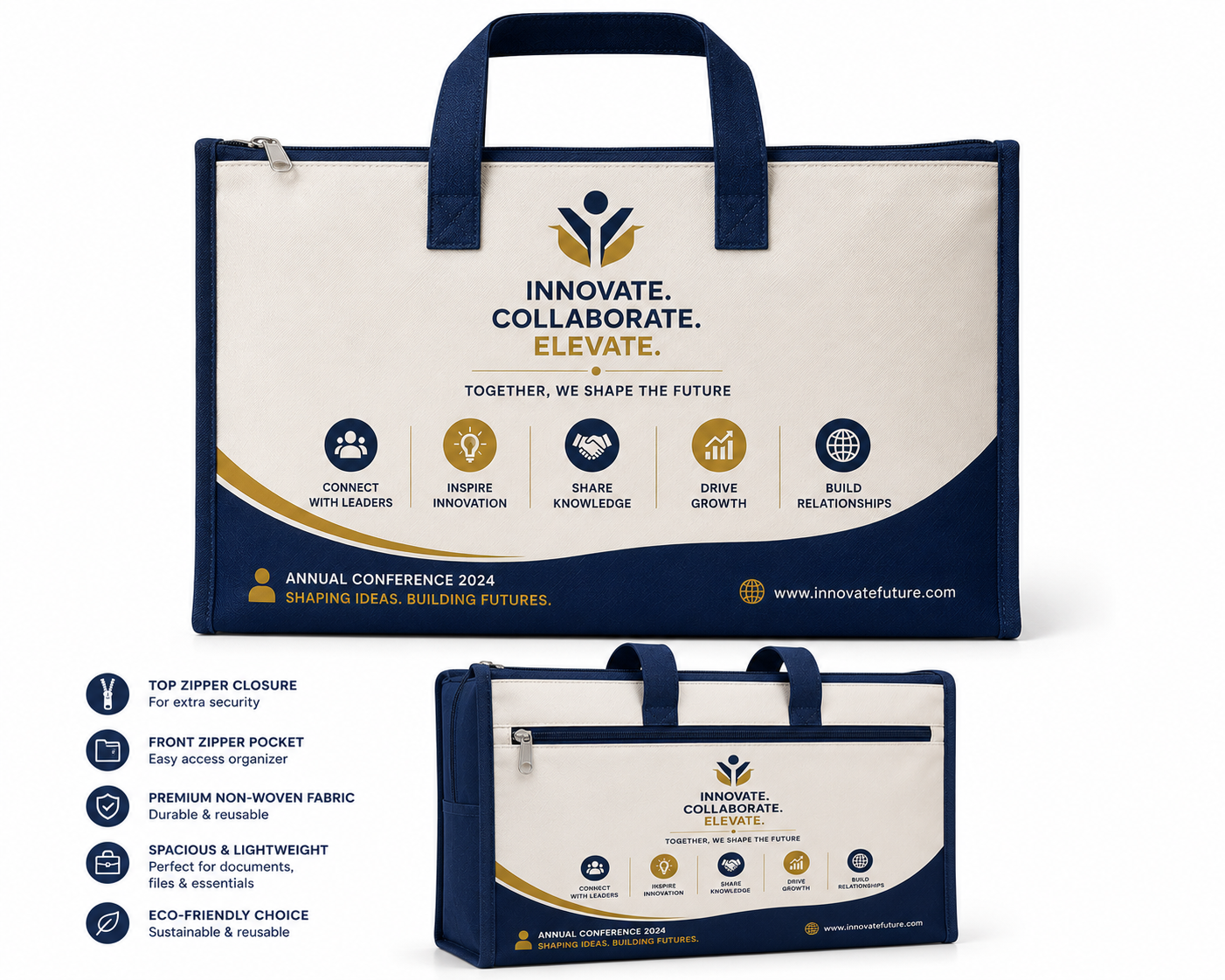 Zippered Corporate Promo Organizer Bag